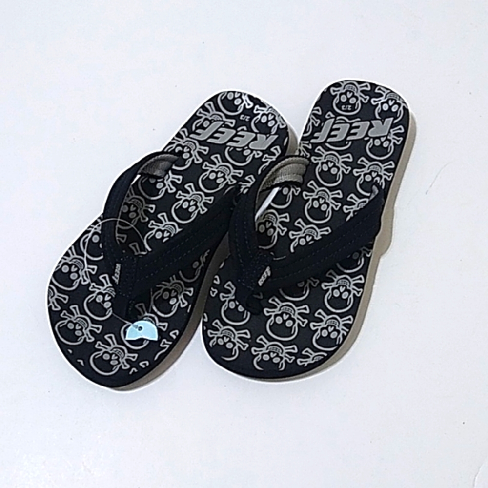 Reef Kid's Skull Flip Flops